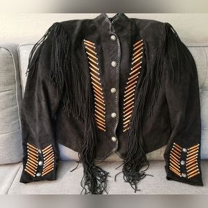 Cripple Creek suede leather fringe jacket